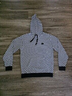 Vans Checkerboard Pullover Hoodie – Size Small 🏁🖤